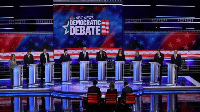 Stage at 2019 Democratic debate