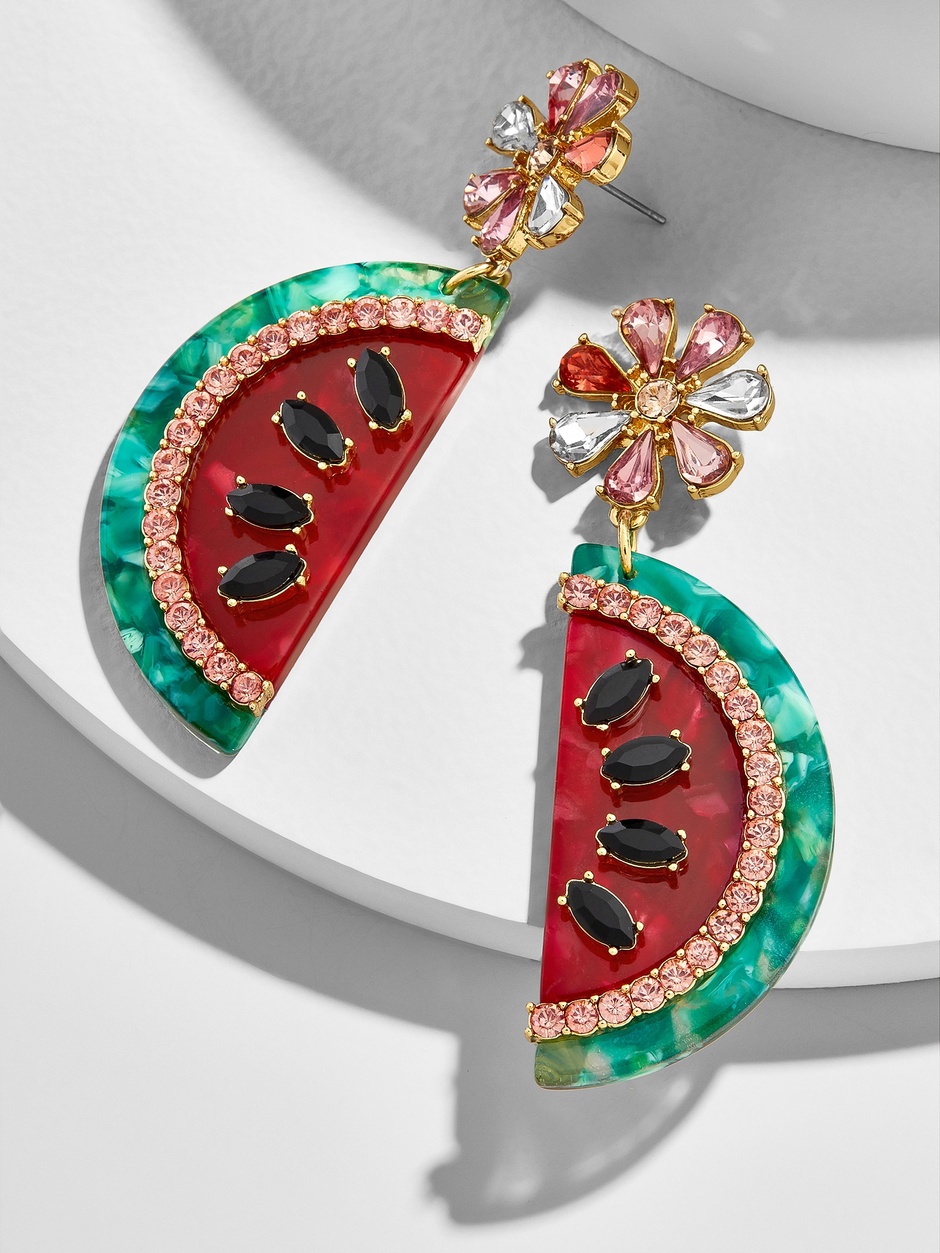 BaubleBar watermelon earrings