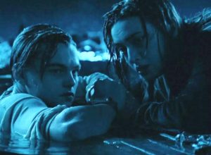 jack and rose on the door scene in Titanic