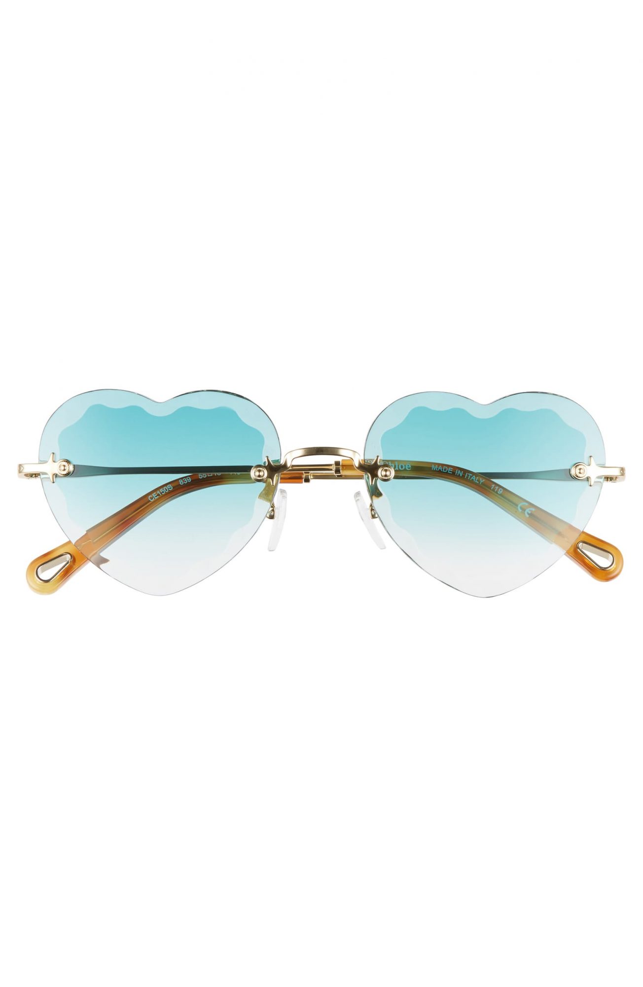 Chloe heart-shaped sunglasses
