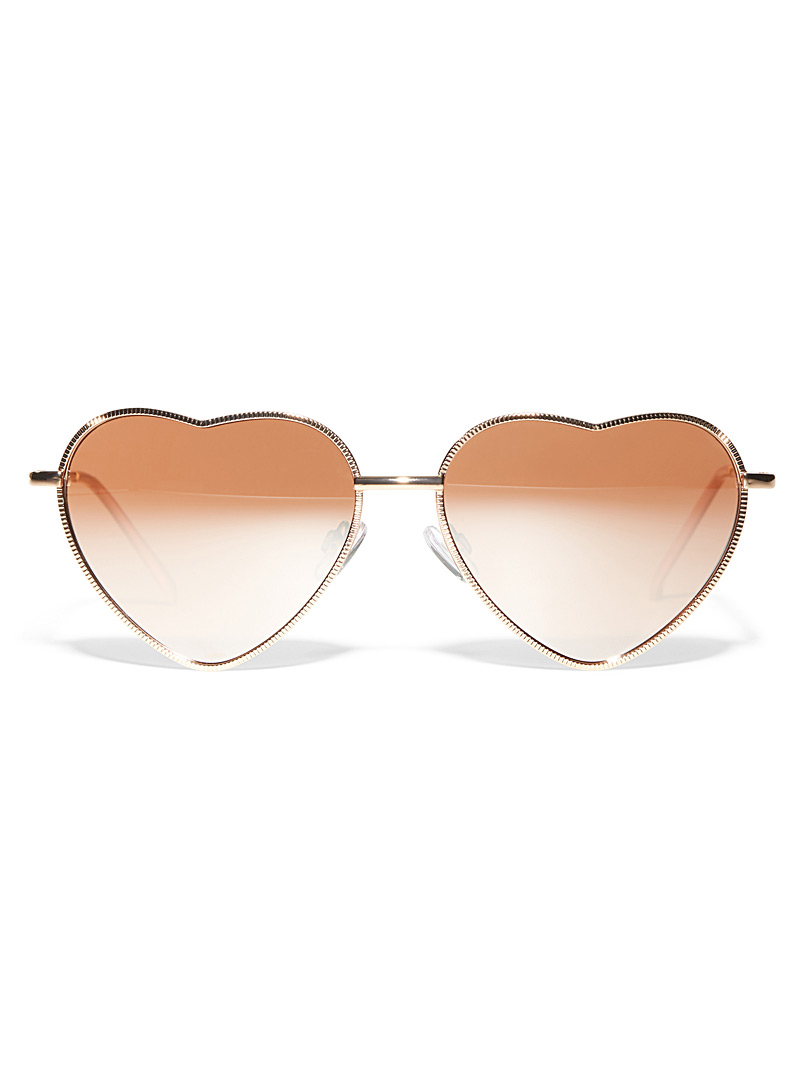 Simons heart-shaped sunglasses