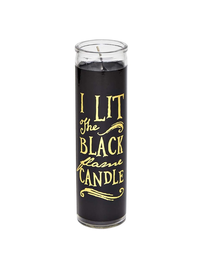 hocus pocus black flame candle