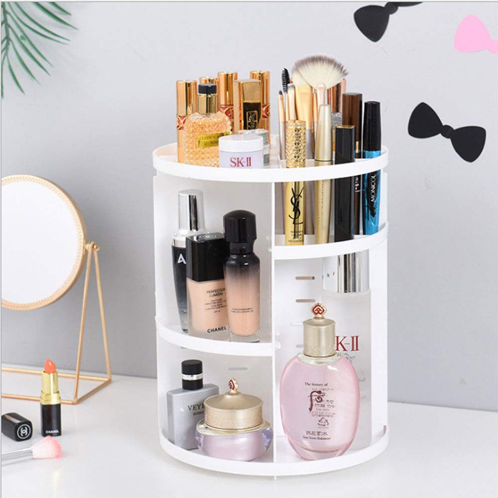 Makeup Perfume Organizer Cosmetic Tray, 360 Degree Rotating Makeup  Organizer, La