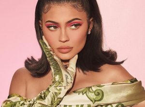 kylie jenner in money dress for kylie cosmetics
