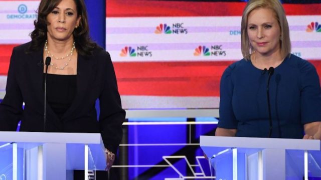 Kamala Harris and Kirsten Gillibrand at Democratic debate
