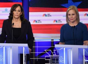 Kamala Harris and Kirsten Gillibrand at Democratic debate