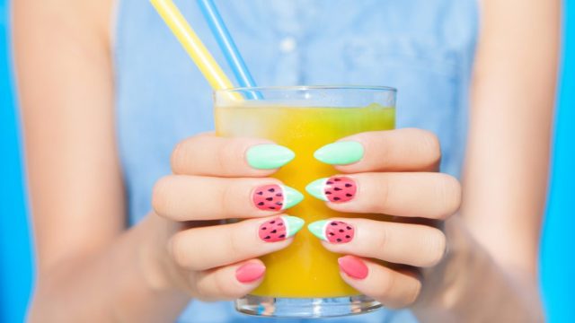Watermelon nail trend
