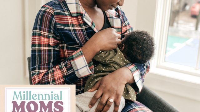 Mom breastfeeding her son