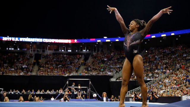 Simone Biles floor routine gymnastics