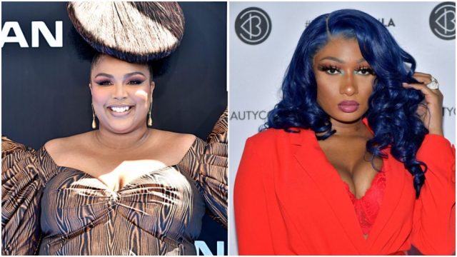 Side-by-side photos of Lizzo and Megan Thee Stallion