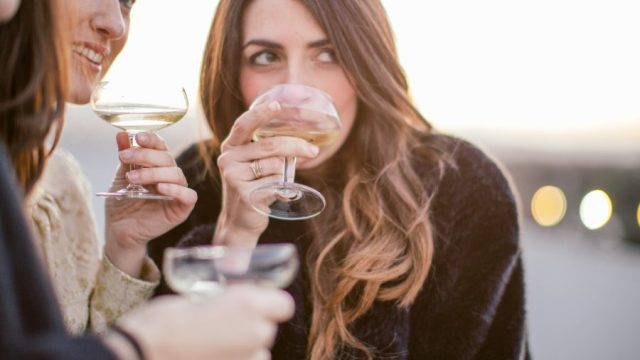 drinking wine