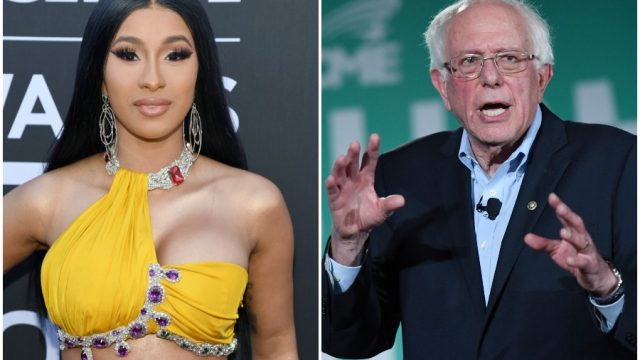 Cardi B and Bernie Sanders