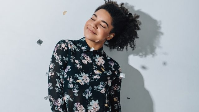 woman in floral fall dress styles