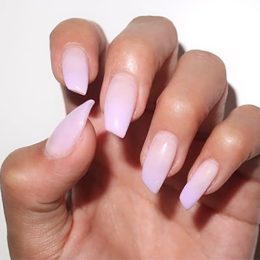 lipstick-shaped nails
