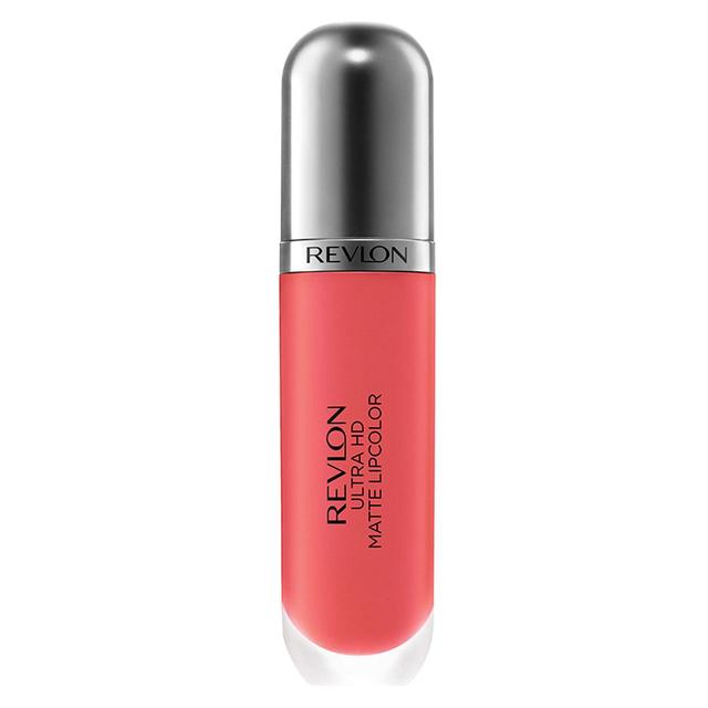 Revlon ultra HD matte liquid lipstick, best coral drugstore matte lipstick