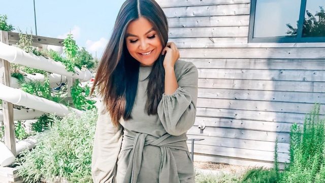 fashion blogger wearing an amazon sweater dress