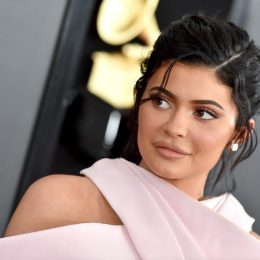 Kylie Jenner in a pink dress on the red carpet