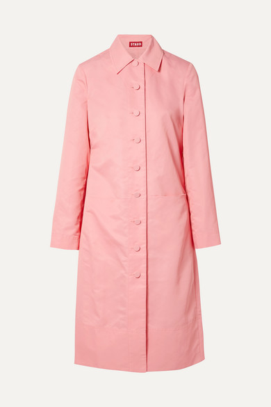 maura pink shell trench coat
