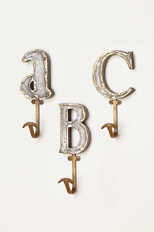 Marquee Letter hook from Anthrolpologie
