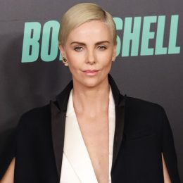 charlize theron at bombshell red carpet