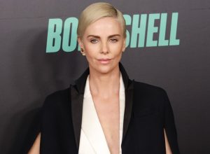charlize theron at bombshell red carpet