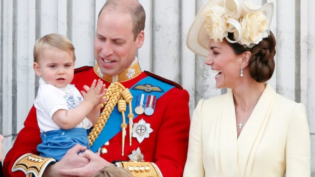prince william, kate middleton, and prince louis