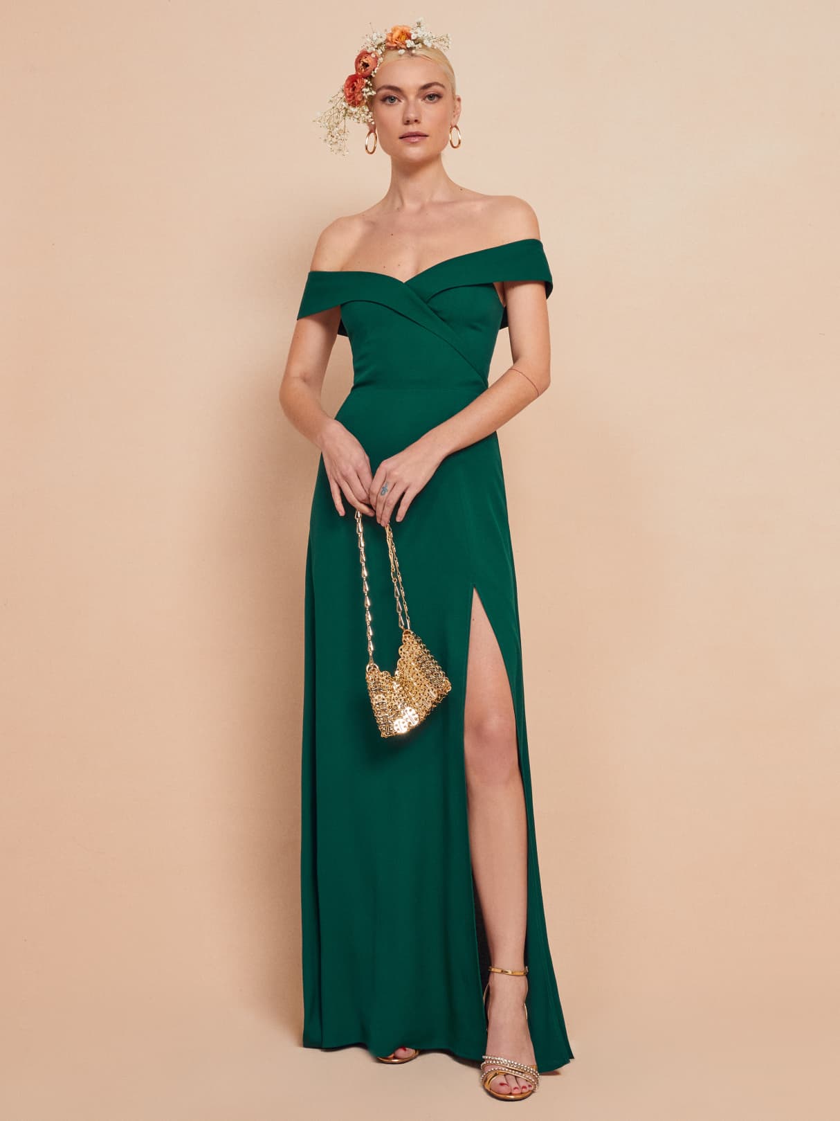 reformation redford dress emerald wedding collection