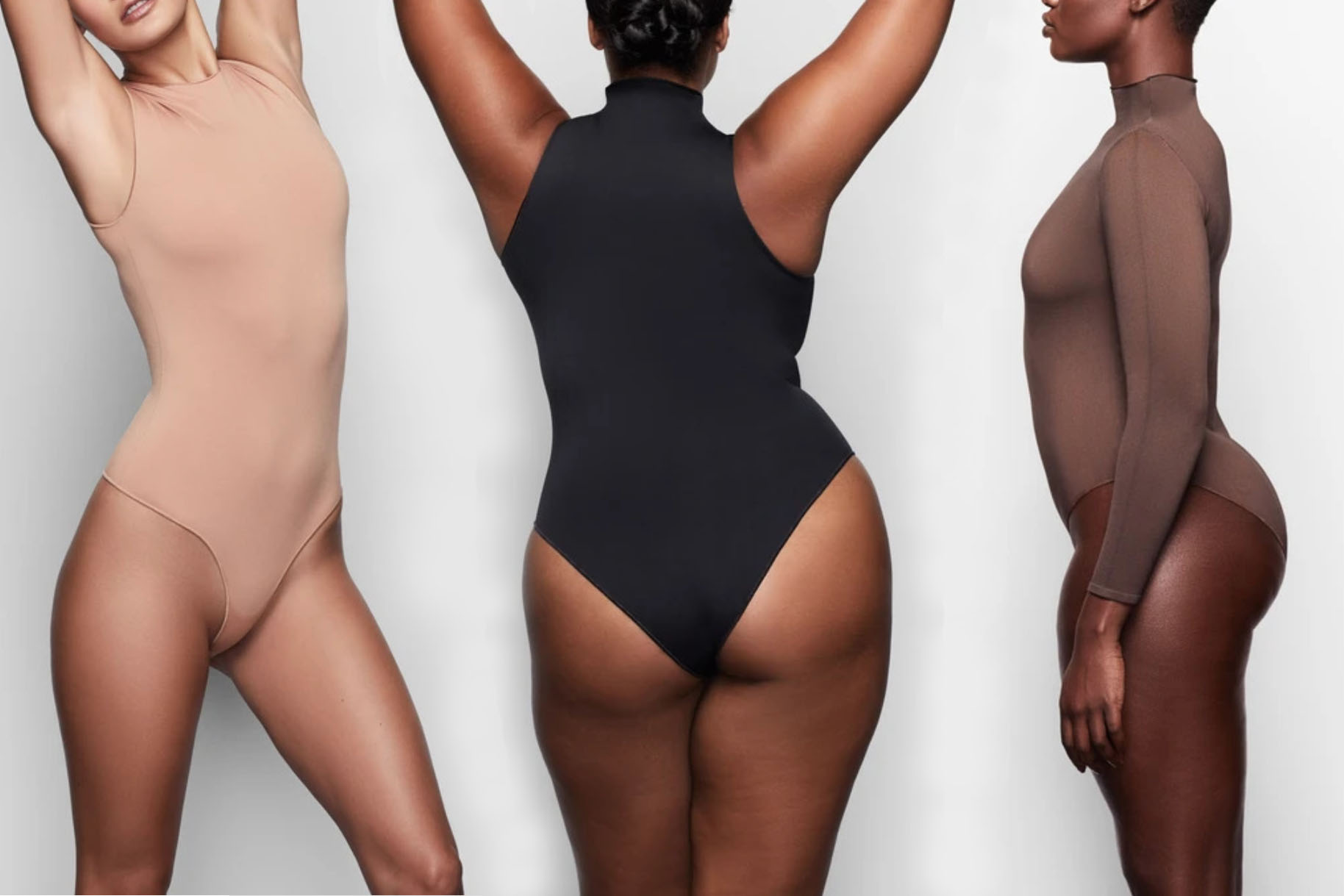 Kim Kardashian's New SKIMS Essential Bodysuit Collection Just