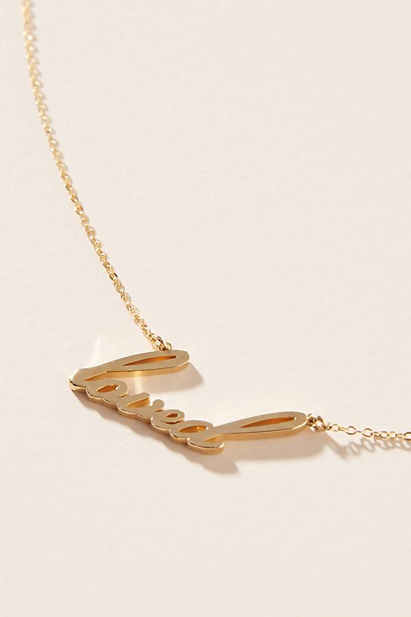 love language gift ideas, loved necklace gold anthropologie