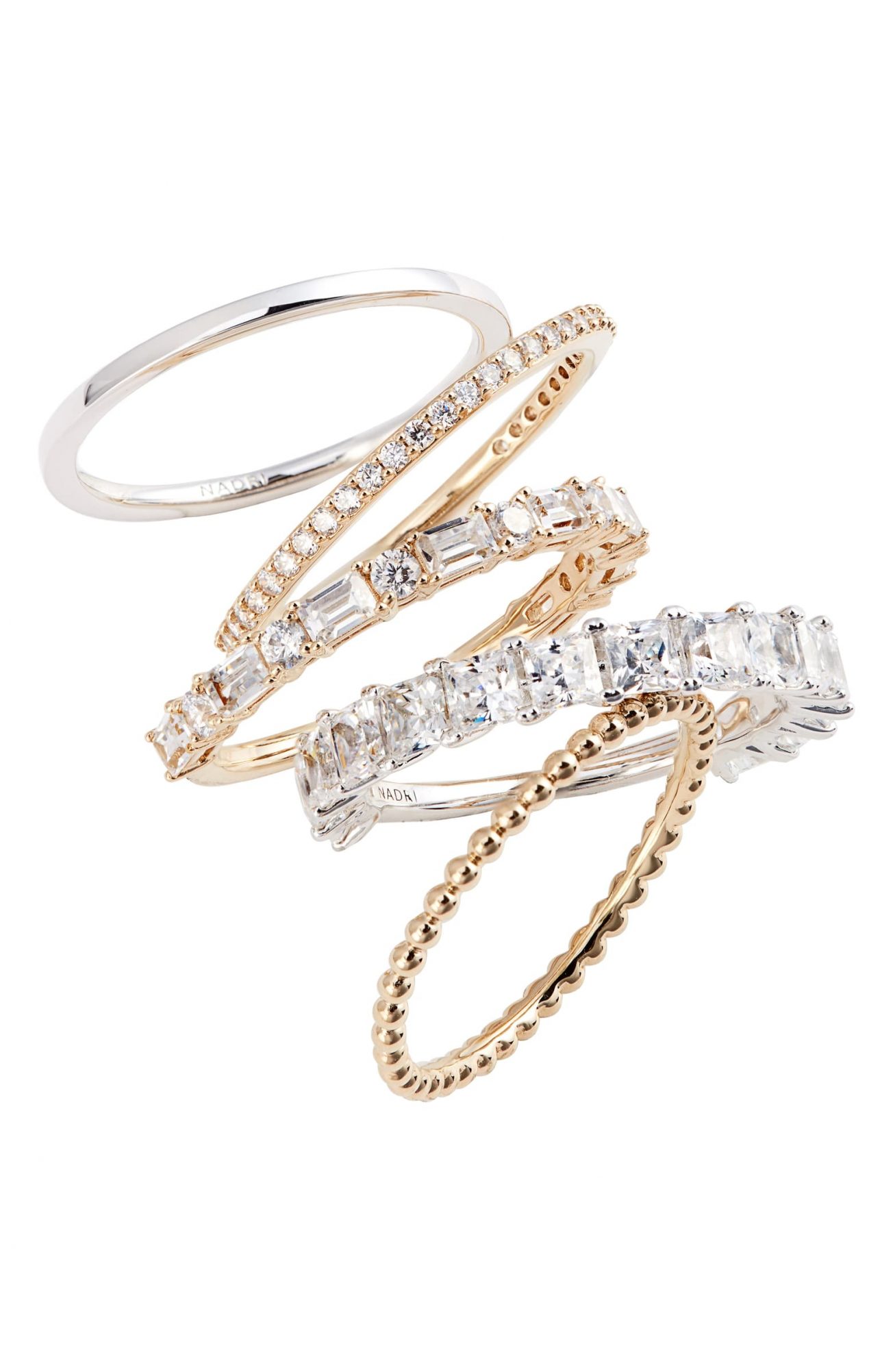 nordstrom stackble rings cubic zerconia