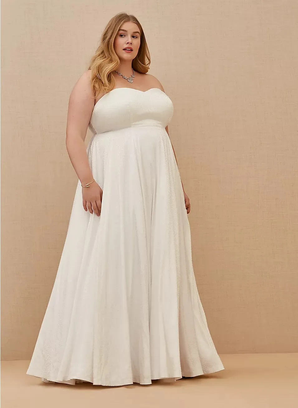 Plus Size - Ivory Lace A-line Boho Wedding Dress - Torrid