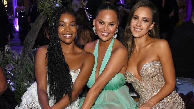 2020 oscars after-party fashion, chrissy teigen, gabrielle union, and jessica alba