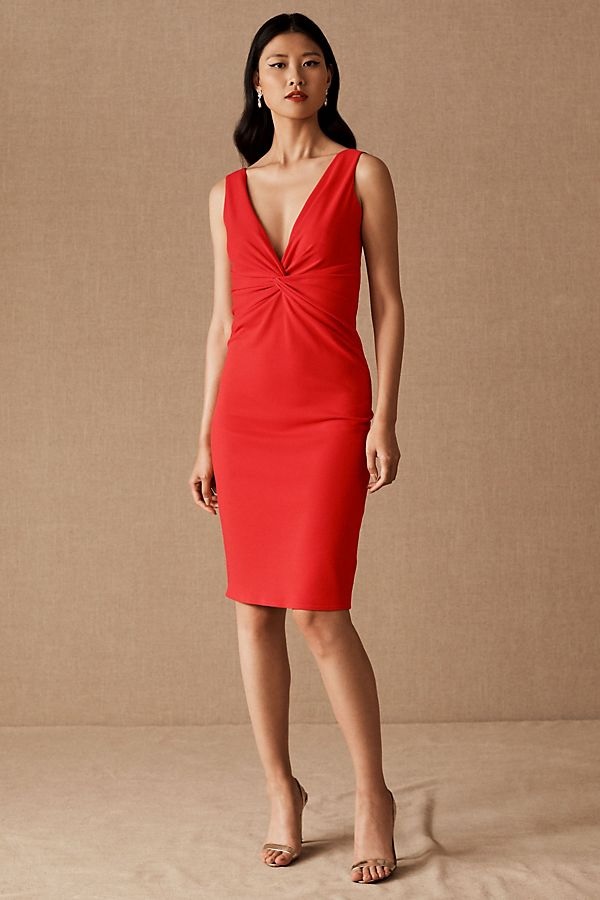 anthropologie sale on little red dress from BHLDN for wedding guests