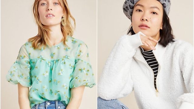 anthropologie sale items, sherpa pullover, puff sleeve blouse, presidents day