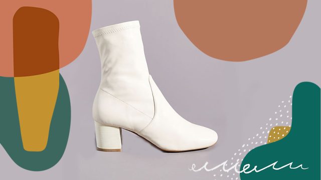 winter white booties rounded toe booties