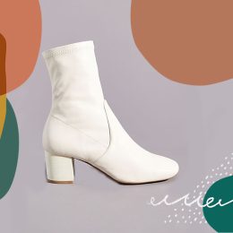 winter white booties rounded toe booties