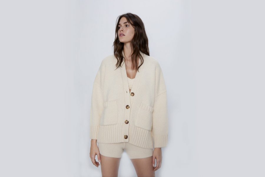 Zara discount cream cardigan