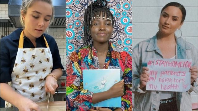 florence pugh, lupita n'yongo and demi lovato instagram updates from coronavirus quarantine