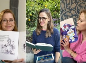 amy adams, jennifer garner, and reese witherspoon reading picture books for save with stories