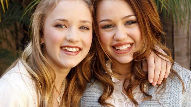 miley cyrus and emily osment from hannah montana