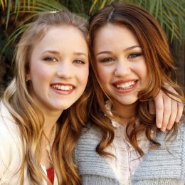 miley cyrus and emily osment from hannah montana