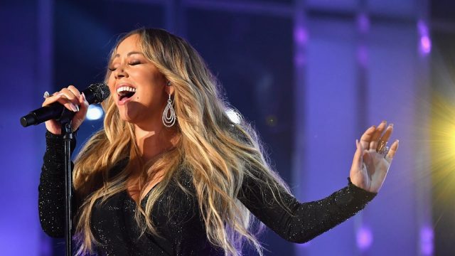 mariah carey performs on stage at 2019 billboard music awards