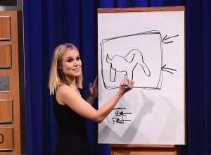 kristen bell playing pictionary