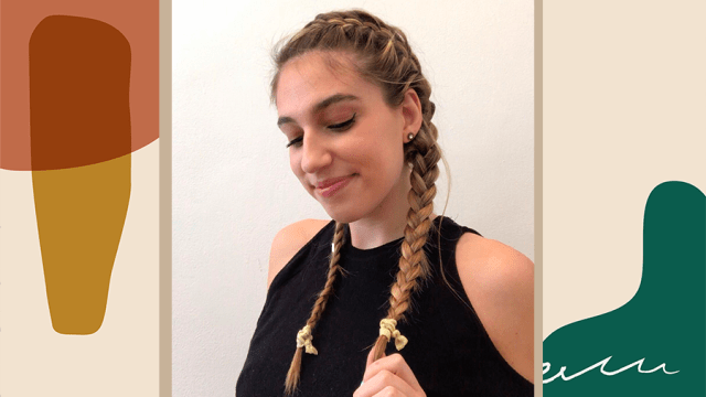 how to french braid your own hair, double french braid tutorial