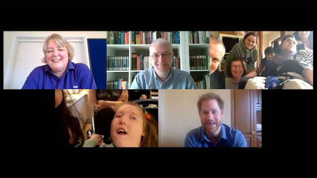 prince harry video call with wellchild families