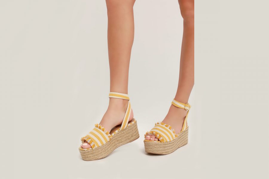 Shoes Sandals Espadrille Sandals MARCCAIN Espadrille Sandals striped pattern casual look 