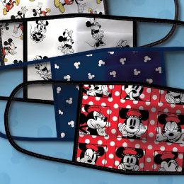 disney face masks, with minnie mouse and mickey