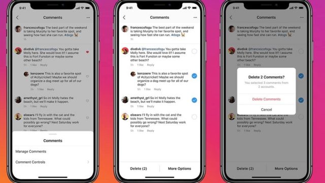 instagram community feature, how to delete instagram comments
