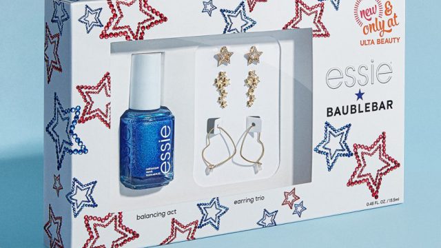 BaubleBar Essie nail polish earring kit