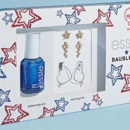 BaubleBar Essie nail polish earring kit